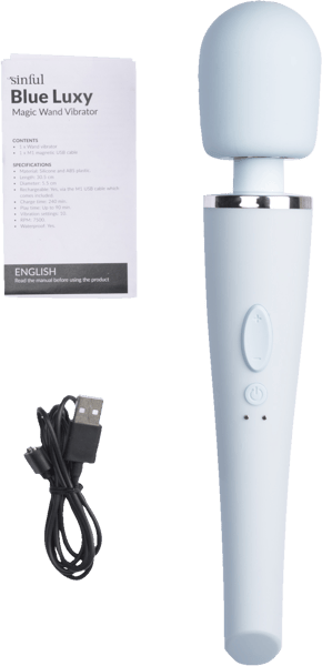 Sinful Luxy Blå Ekstra Kraftig Magic Wand Vibrator