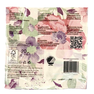 20stk Servietter 3-Lag Rhododendron