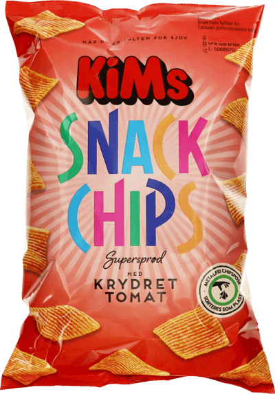 Kims mellanmål chips krydret tomat 160 g