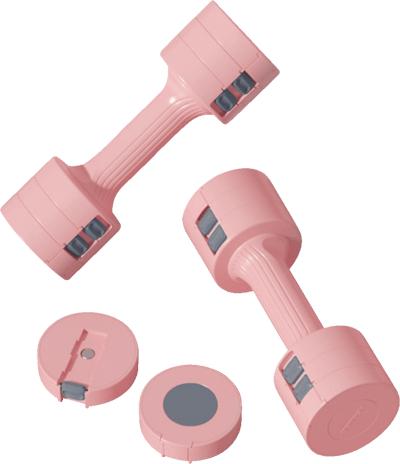 Håndvægtsæt 5 kg Justerbart Pink