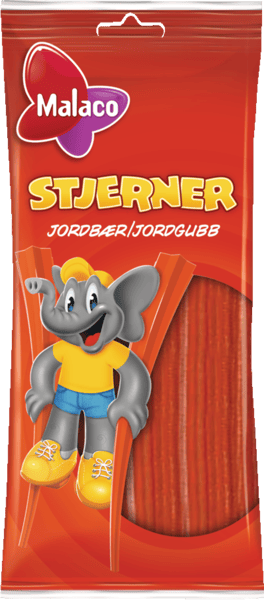 Malaco Jordbærstjerner 92 g