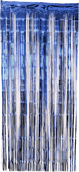 Lametta Gardin 90x250 cm blå