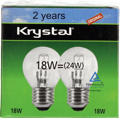 Krystalpære 2 pk krone 18W E27