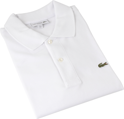 Lacoste polo hvid str m l
