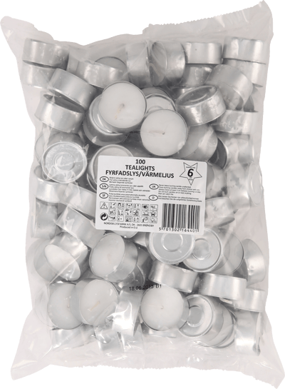 Fyrfadslys 6 timer brændetid 100 stk