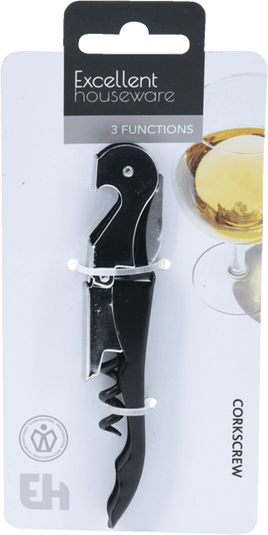 Proptrækker 3 Funktioner Sort