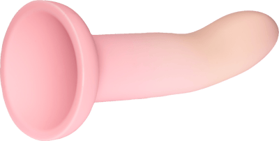 Syndig persikgradient dildo 18 cm
