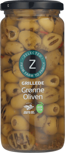 Grillede Grønne Oliven u Sten 290 500 g