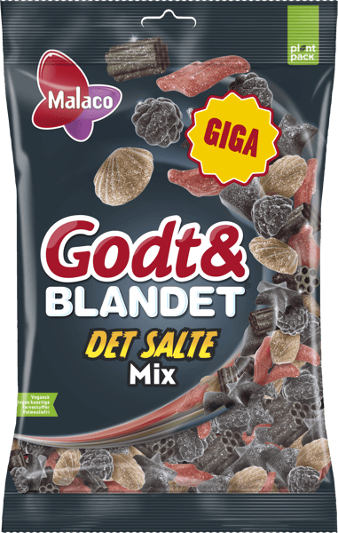 Malaco Det Salte Mix 800 g