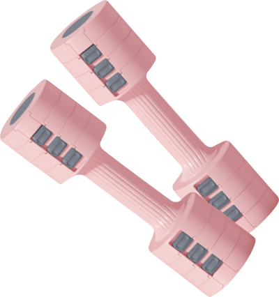 Håndvægtsæt 5 kg Justerbart Pink