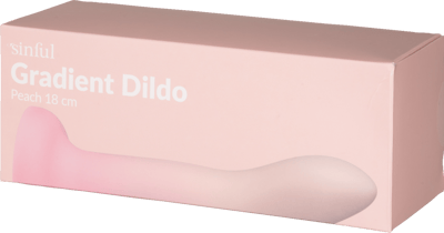 Syndig persikgradient dildo 18 cm