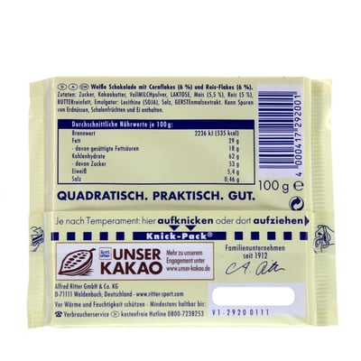 Ritter Sport Hvid Crisp 100 G