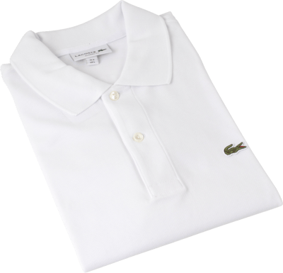 Lacoste polo hvid str m