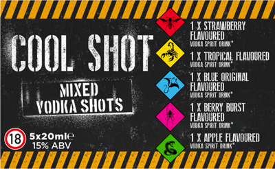 Cool skott blandat 5-pack 15% 5 x 20 ml