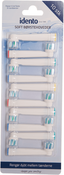 Idento myk Børstehoved 10 stk