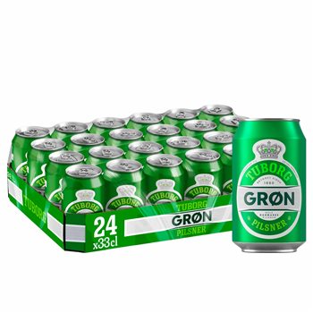 Green Tuborg Pilsner - 4,6% di birra, 24x33cl Can