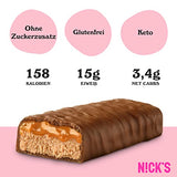 NICKS Protein Bar Mix, Keto Protein Bars Low carb snacks without added sugar, Gluten free | 15g protein with collagen (9 protein bars x 50g)