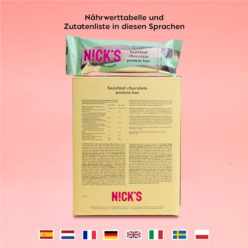 NICKS Protein Bar Mix, Keto Protein Bars Low carb snacks without added sugar, Gluten free | 15g protein with collagen (9 protein bars x 50g)