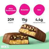 NICKS Protein Bar Mix, Keto Protein Bars Low carb snacks without added sugar, Gluten free | 15g protein with collagen (9 protein bars x 50g)