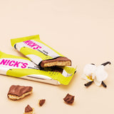 Nicks Keto Bar Peanuts N Fudge, snack al caramello di cioccolato, 175 calorie, 3,9 carboidrati netti, senza zucchero aggiunto, senza glutine, dolci a basso contenuto di carboidrati (15x40g)