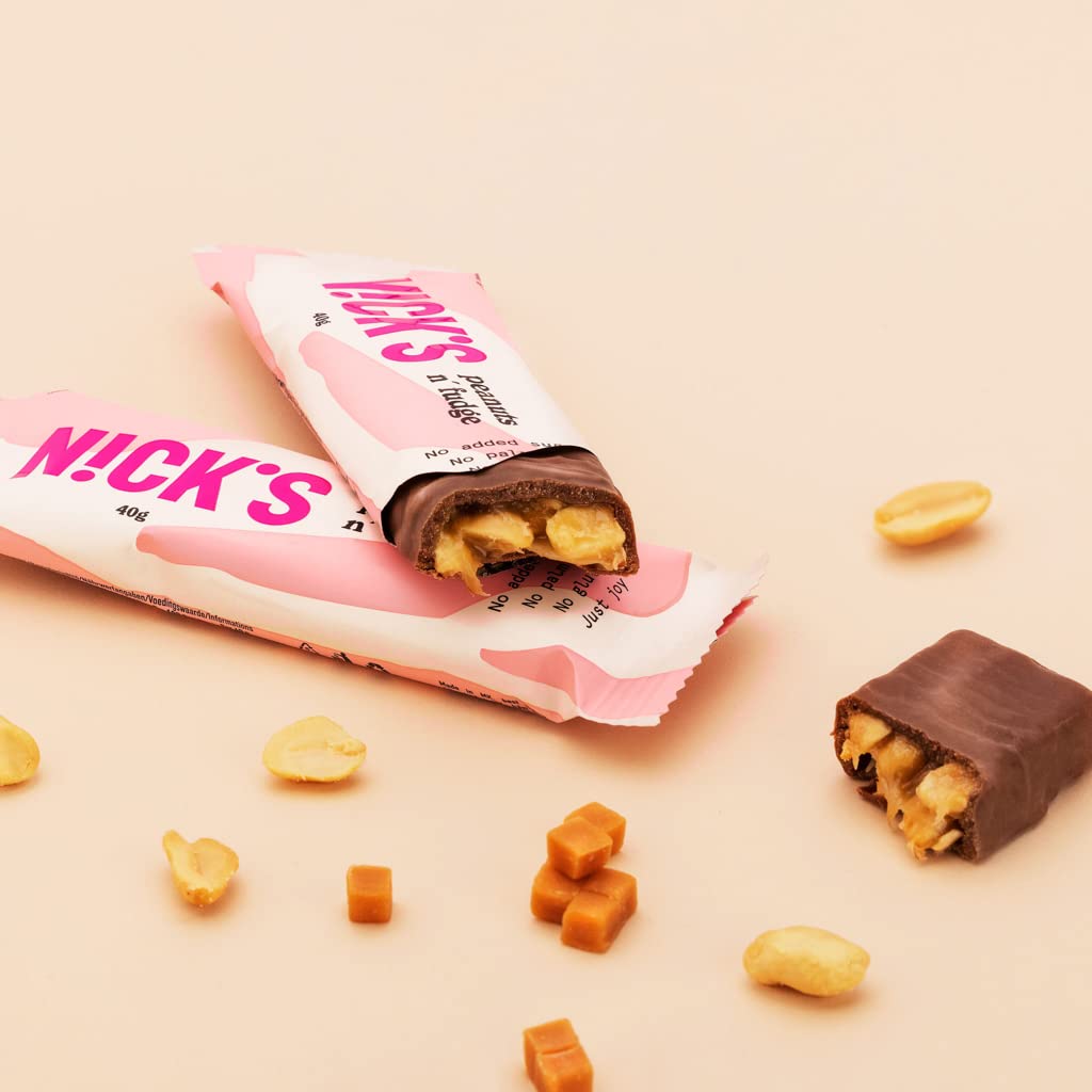 Nicks Chocolate Keto Bar Favoritos Mezcle con barras de chocolate sin azúcar agregada, dulces de baja carbohidratos (12 barras)