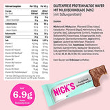 Nicks Keto Bar Peanuts N Fudge, snack al caramello di cioccolato, 175 calorie, 3,9 carboidrati netti, senza zucchero aggiunto, senza glutine, dolci a basso contenuto di carboidrati (15x40g)