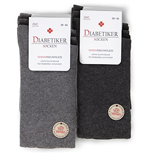 Okkulte 10 Paar nahtlose diabetische Socken für Männer ohne elastischen Bund aus Baumwolle