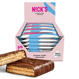 Nicks Keto Bar Peanuts N Fudge, snack al caramello di cioccolato, 175 calorie, 3,9 carboidrati netti, senza zucchero aggiunto, senza glutine, dolci a basso contenuto di carboidrati (15x40g)