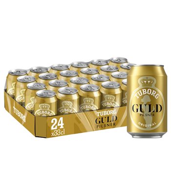 Tuborg Guld - Strong Lager 5,6% øl, 24x33Cl. kan