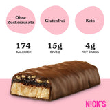 NICKS Protein Bar Mix, Keto Protein Bars Low carb snacks without added sugar, Gluten free | 15g protein with collagen (9 protein bars x 50g)