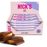 Nicks Keto Bar Peanuts N Fudge, snack al caramello di cioccolato, 175 calorie, 3,9 carboidrati netti, senza zucchero aggiunto, senza glutine, dolci a basso contenuto di carboidrati (15x40g)