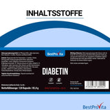 BestProvita Diabetin -kapsler (3 x 60 Diabetin -kapsler) - Naturlig multivitaminstøtte til type 2 -diabetes, blodsukkersænkning og diabetes vitaminer