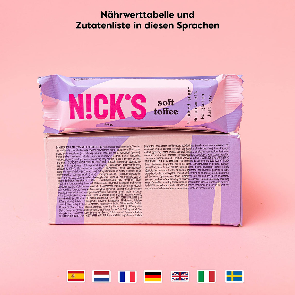 Nicks Keto Bar Peanuts N Fudge, snack al caramello di cioccolato, 175 calorie, 3,9 carboidrati netti, senza zucchero aggiunto, senza glutine, dolci a basso contenuto di carboidrati (15x40g)