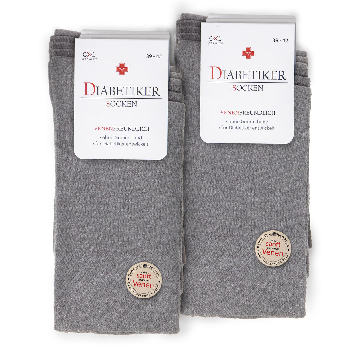 Okkulte 10 Paar nahtlose diabetische Socken für Männer ohne elastischen Bund aus Baumwolle