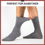 Okkulte 10 Paar nahtlose diabetische Socken für Männer ohne elastischen Bund aus Baumwolle