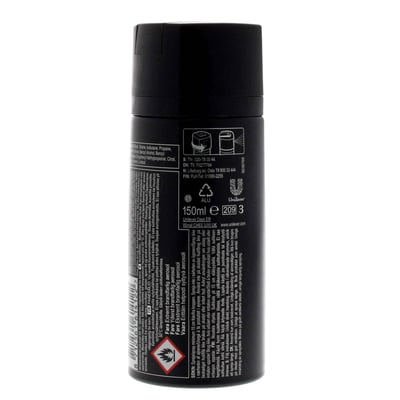 Hacha deospray negro 150 ml