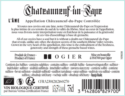 Ogier Chateauneuf Du Pape BIO