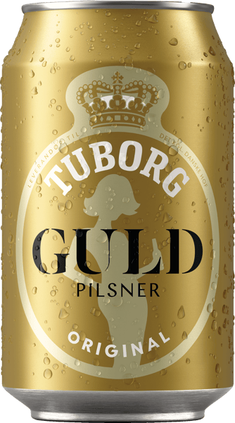 Tuborg Guld - stærk pilsner 56% øl 24x33cl dåse