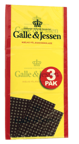 Galle og Jessen Pålægschokolade lys 3-pak 324 g