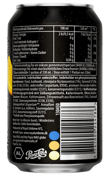 Pepsi Max Lemon 24x033 L