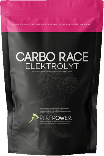 Purepower Carbo Race Elektrolyt Hindbær 1 kg