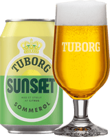 Grøn Tuborg Sunsæt Pilsner - 46% øl 24x33cl dåse