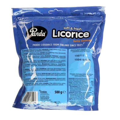 Panda Licorice Salty Salmiak Blå 500 G