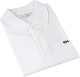 Lacoste polo hvid str m l