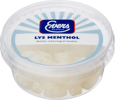 Evers Lys mentolo 180G Bøtte