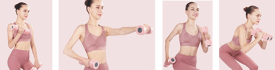 Håndvægtsæt 5 kg Justerbart Pink