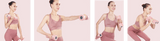 Håndvægtsæt 5 kg Justerbart Pink