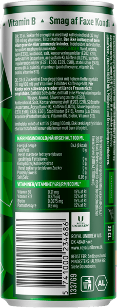 Faxe Kondi Energy 0 Kal Sleek 10x033l ds