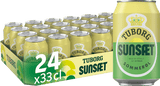 Grøn Tuborg Sunsæt Pilsner - 46% øl 24x33cl dåse