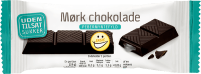 Mørk Chokoladebar m Mintfyld 28 g